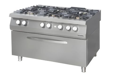 Bếp Âu 6 họng dùng gas Ozti