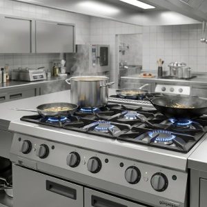 Bếp Ga Cho Nhà Hàng Inox 304, Hỏa Lực Mạnh,